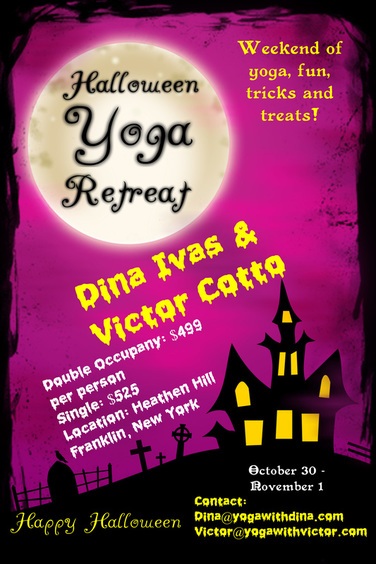 Yoga Retreat Halloween 2015 Dina Ivas Victor Cotto Vicyasa Meditation Heathen Hill Fun Retreat
